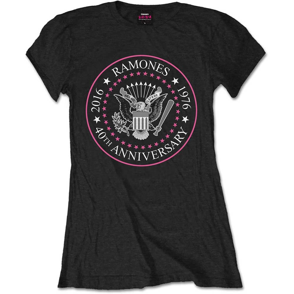 RAMONES ラモーンズ (結成50周年 ) - 40TH ANNIVERSARY SEAL / Tシャツ / レディース