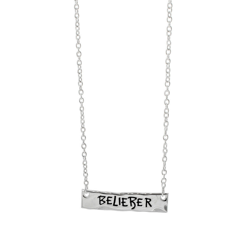 JUSTIN BIEBER ジャスティンビーバー - Belieber Logo Bar Necklace