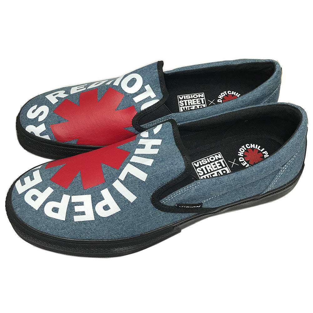 RED HOT CHILI PEPPERS レッドホットチリペッパーズ - CANVAS SLIP-ON RHCP DENIM / VISION  STREET WEAR（ブランド） / スニーカー / メンズ 【公式 / オフィシャル】 – PGS wholesale