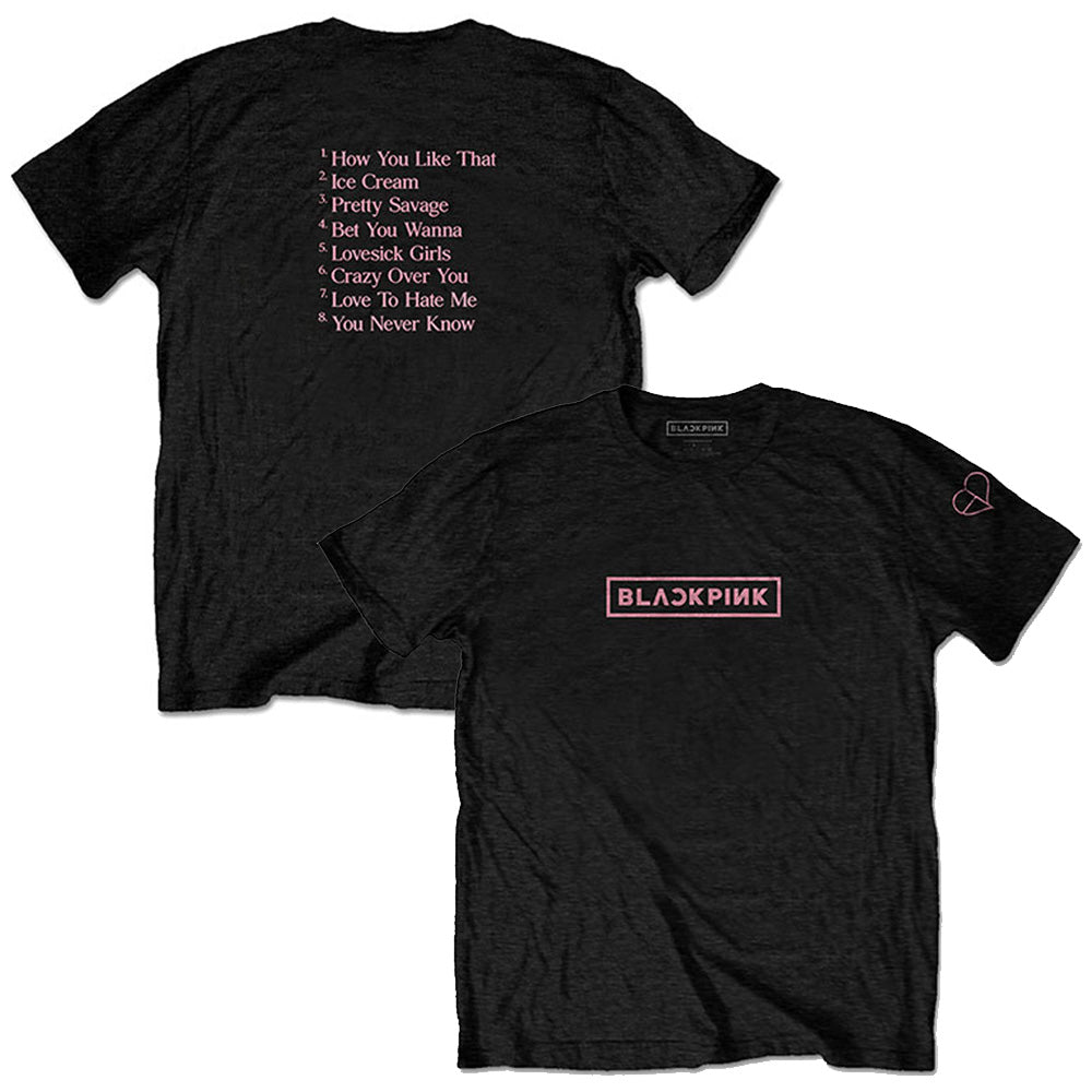 BLACKPINK ブラックピンク - The Album Track list / バックプリントあり / Tシャツ / メンズ 【公式 /  オフィシャル】 – PGS wholesale