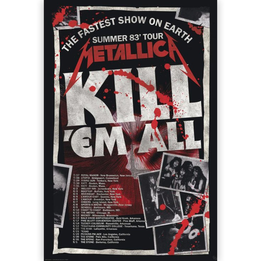 METALLICA メタリカ - Kill'Em All 83 Tour / ポスター 【公式
