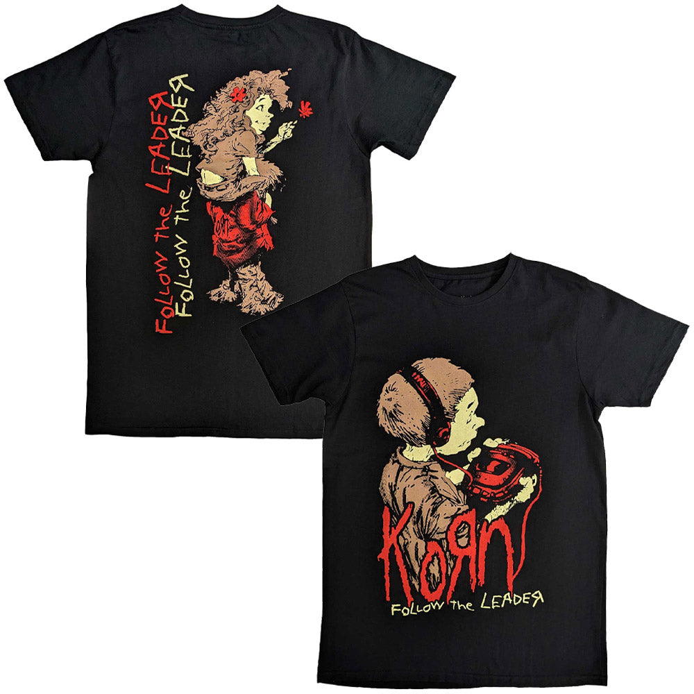 KORN フィギュアセット 5体＋Ｔシャツ KORN コーン - Follow The Leader / バックプリントあり / Tシャツ