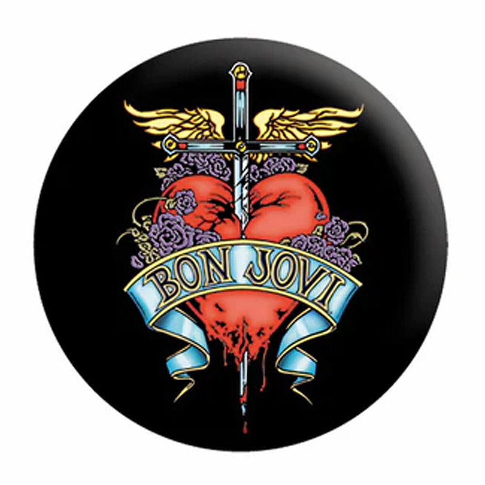 BON JOVI ボンジョヴィ - Heart & Dagger / バッジ 【公式