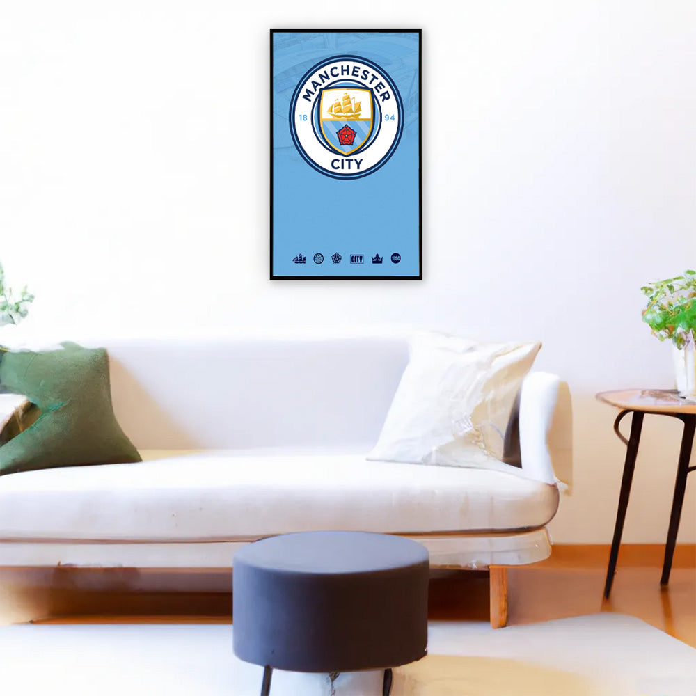 MANCHESTER CITY FC マンチェスターシティFC - Club Crest / ポスター