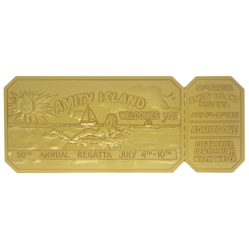 JAWS ジョーズ - 50th Anniversary 24k Gold Plated Regatta Ticket