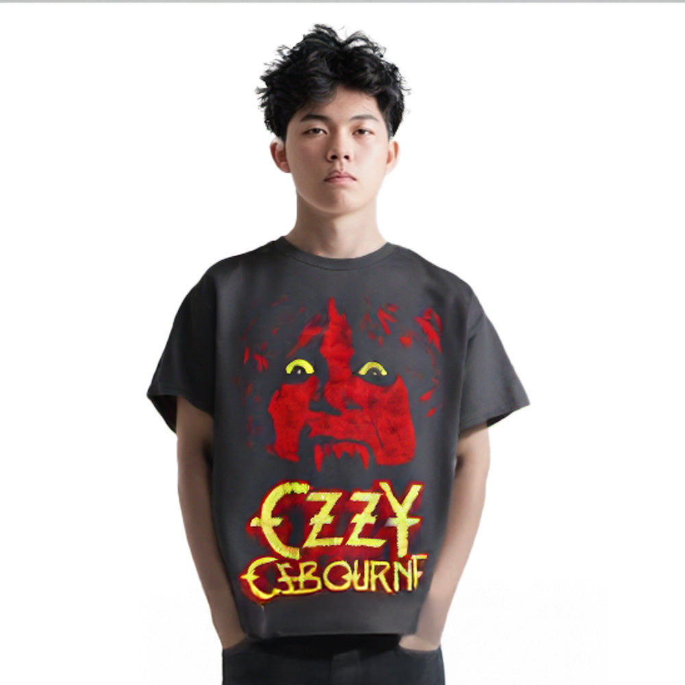 【Pacific】Ozzy Osbourne オジーオズボーンTシャツLサイズ OZZY OSBOURNE オジーオズボーン (追悼 ) - Yellow Eyes Jumbo