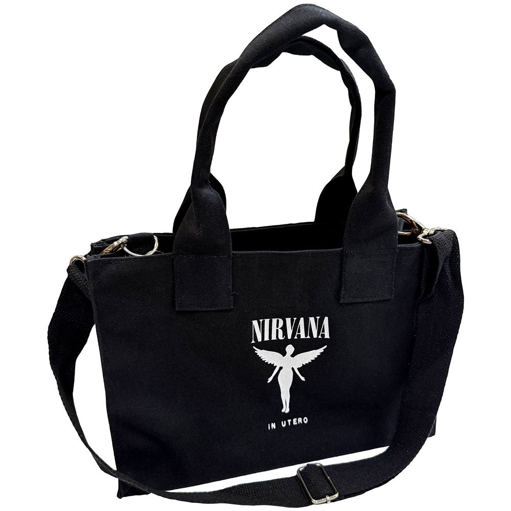 NIRVANA ニルヴァーナ - In Utero / Black / Back Print / トート