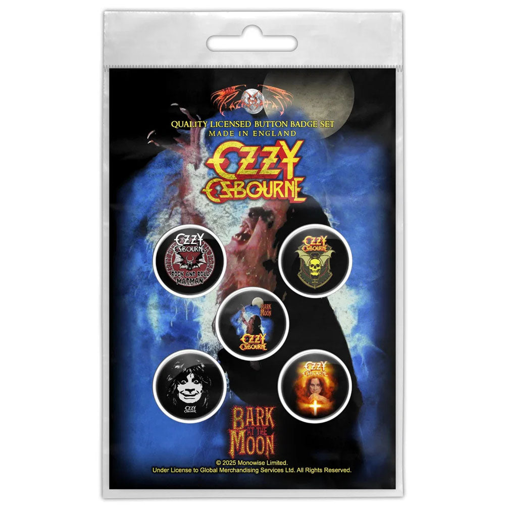 希少 Ozzy Osbourne 大判ヴィンテージバックパッチ オジーオズボーン OZZY OSBOURNE オジーオズボーン - BARK AT THE MOON / 5個セット