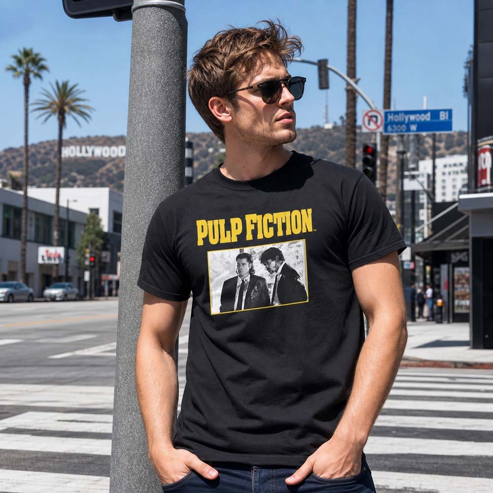 パルプフィクション Tシャツ M ムービーT 映画 ジュールス ビンセント 黒 PULP FICTION パルプフィクション - VINCENT JULES / Tシャツ / メンズ