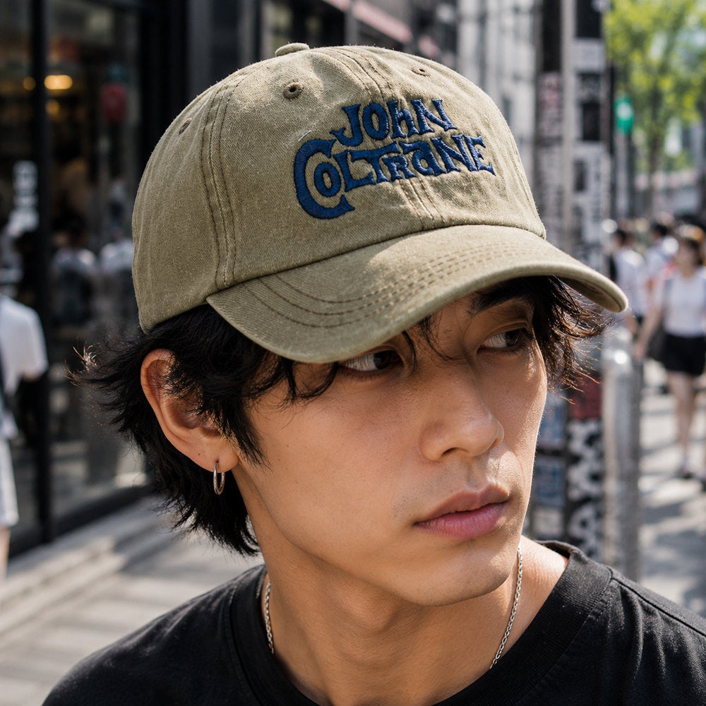 【予約商品】 JOHN COLTRANE ジョンコルトレーン (生誕 100周年 ) - Logo Pigment Dyed Olive / キャップ / メンズ
