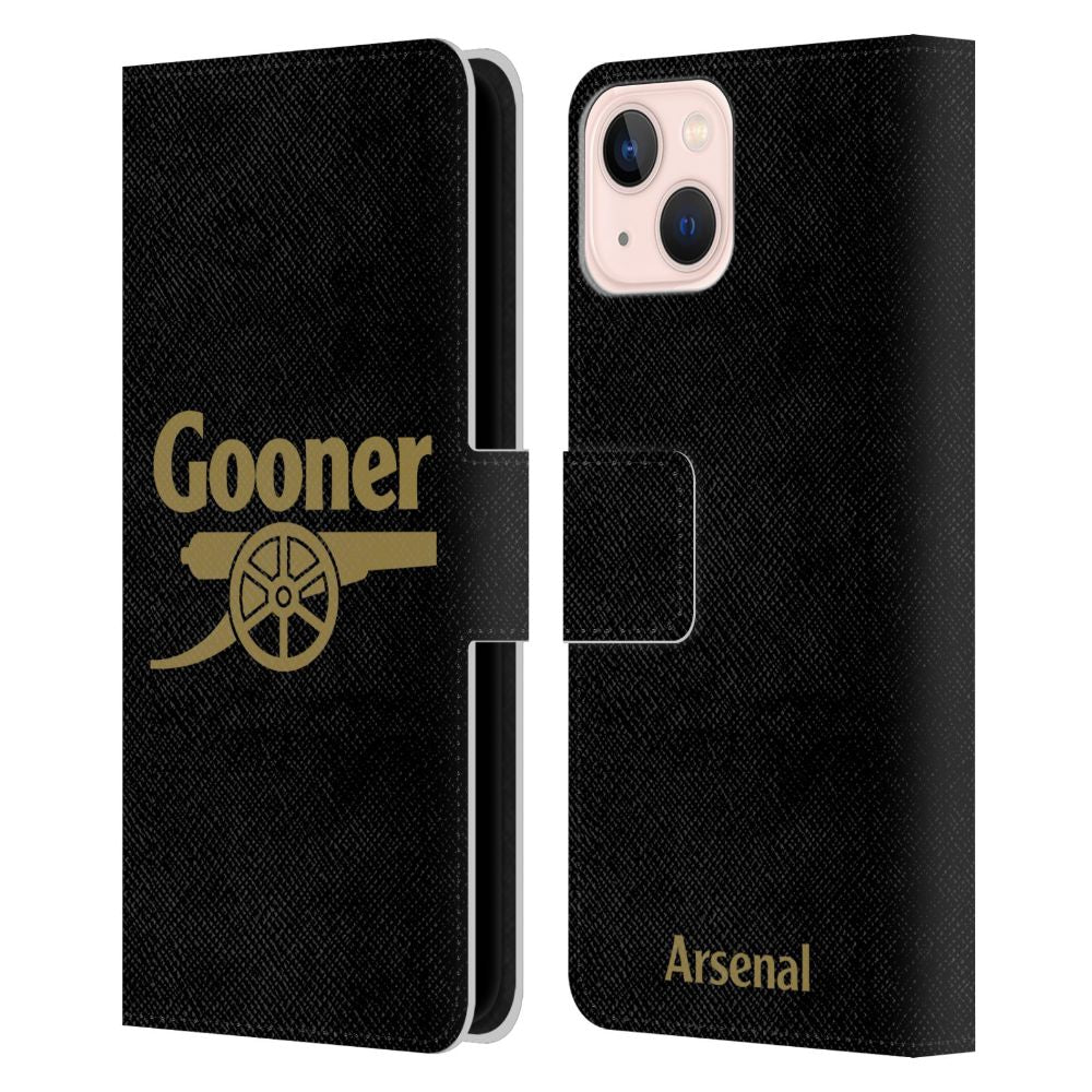 ARSENAL FC アーセナルFC - Black and Gold レザー手帳型 / Apple iPhoneケース 【公式 / オフィシャル】  – PGS wholesale