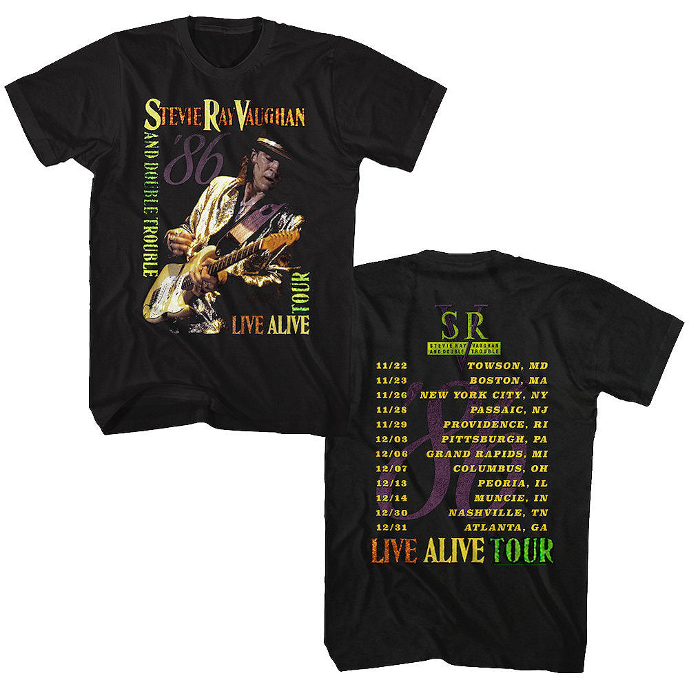 STEVIE RAY VAUGHAN - (追悼 35年 ) - LIVE ALIVE TOUR / バックプリントあり
