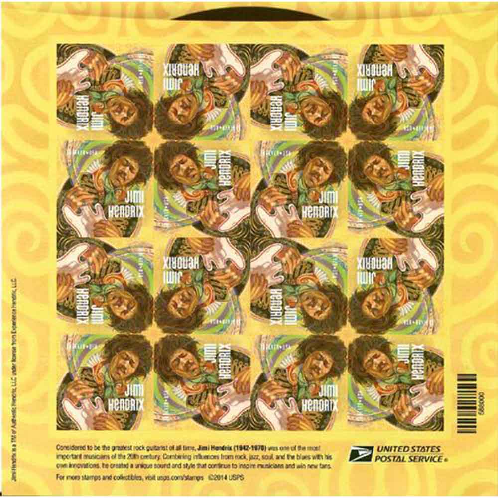 
                  
                    【廃番ラスト販売/特別価格】JIMI HENDRIX ジミヘンドリックス (追悼 55年 ) - MUSIC ICONS 記念切手シート / 貴重 / 切手・レター品
                  
                