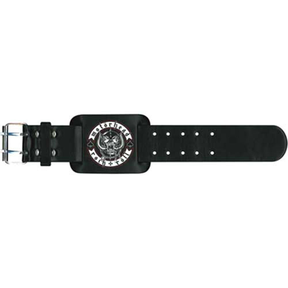 MOTORHEAD - (結成 50周年 ) - Leather Wrist Strap: Biker Badge