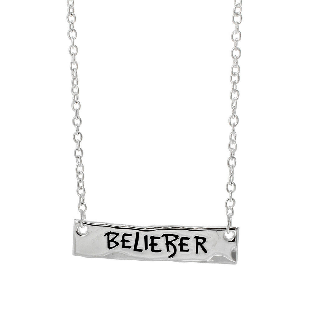 JUSTIN BIEBER - Belieber Logo Bar Necklace