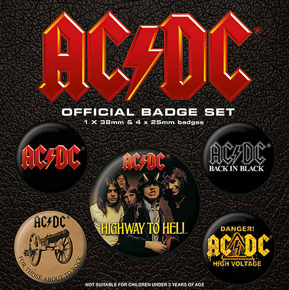 AC/DC - (Back in Black 45周年 ) - Logo 5個セット