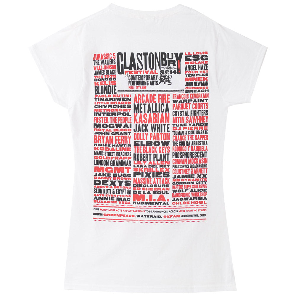 
                  
                    フェス公式Tシャツ GLASTONBURY グラストンベリー - FESTIVAL 2014 （超レア） / バックプリントあり / Tシャツ / レディース
                  
                