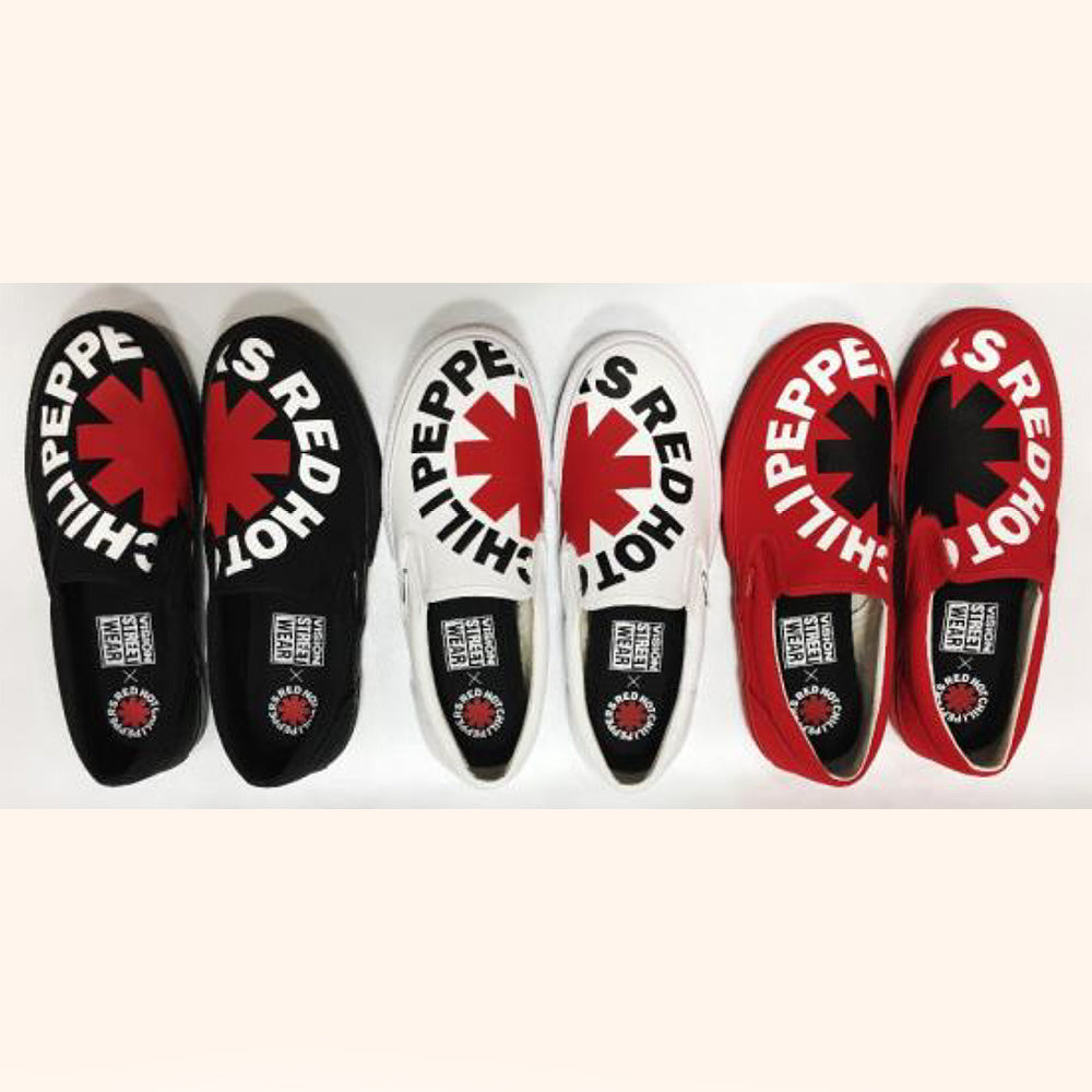 
                  
                    RED HOT CHILI PEPPERS レッドホットチリペッパーズ - CANVAS SLIP-ON RHCP White / VISION STREET WEAR（ブランド） / スニーカー / レディース
                  
                