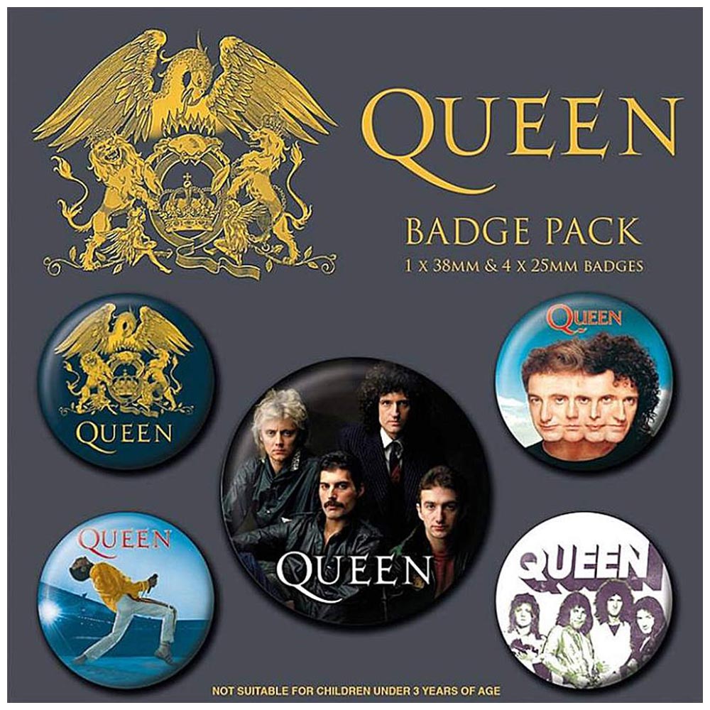 QUEEN - (初来日50周年 ) - Official 5 Badge Pack