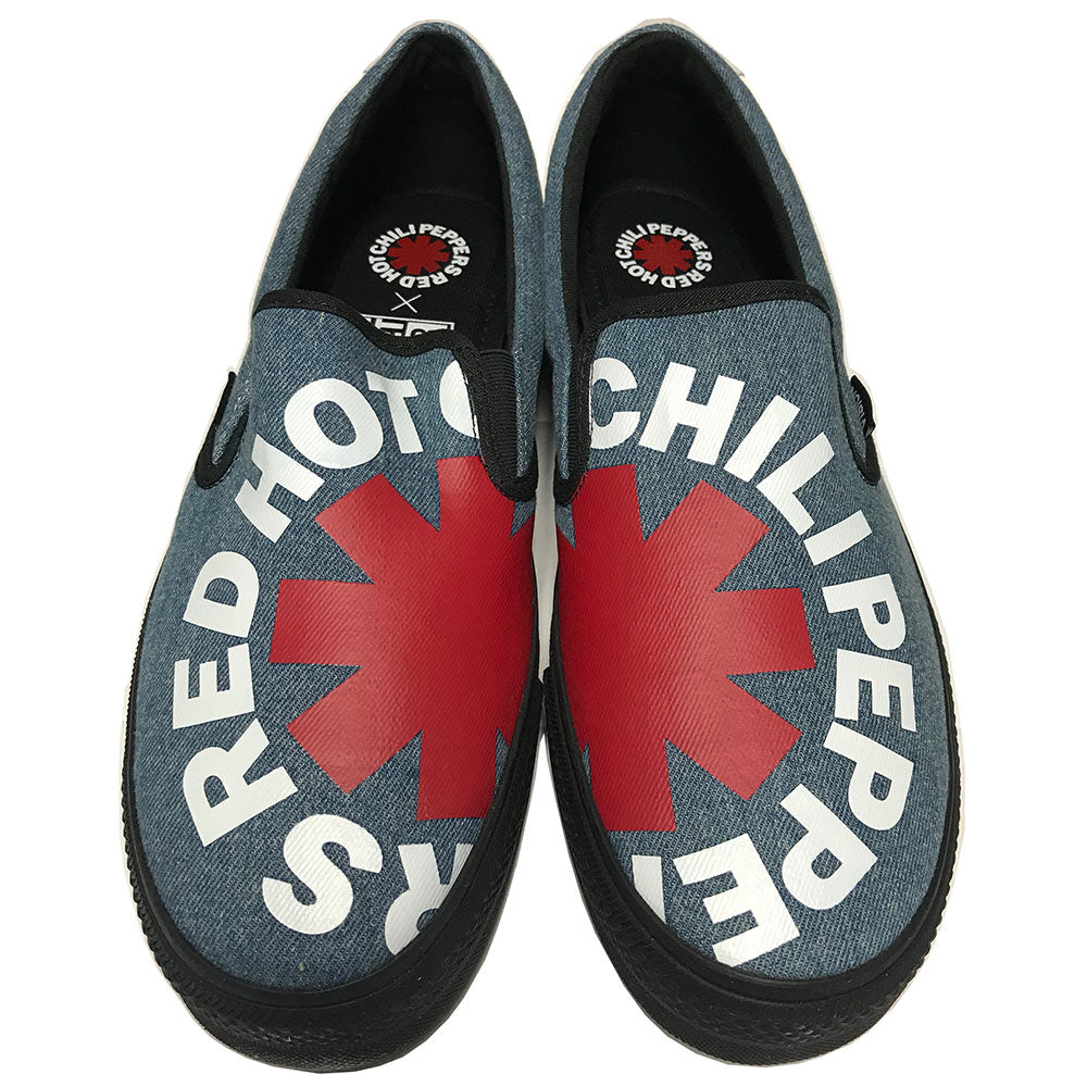 RED HOT CHILI PEPPERS レッドホットチリペッパーズ - CANVAS SLIP-ON RHCP DENIM / VISION STREET WEAR（ブランド） / スニーカー / レディース