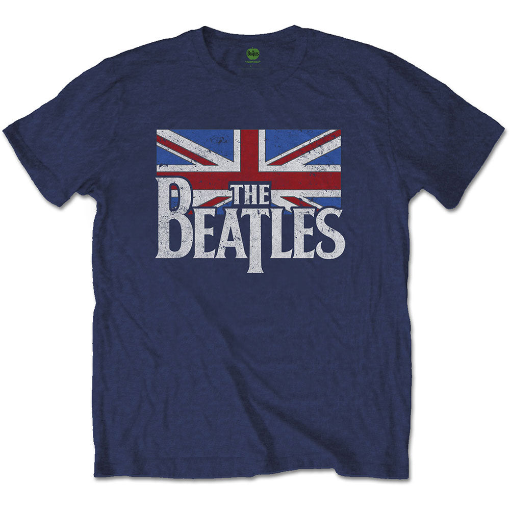 THE BEATLES - (結成 65周年 ) - Drop T Logo & Vintage Flag