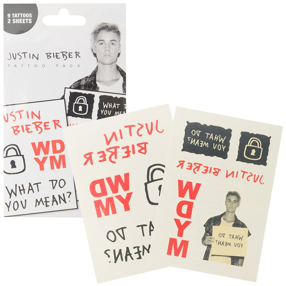 JUSTIN BIEBER - (新譜 発売 ) - What Do You Mean 2シート・タトゥーパック
