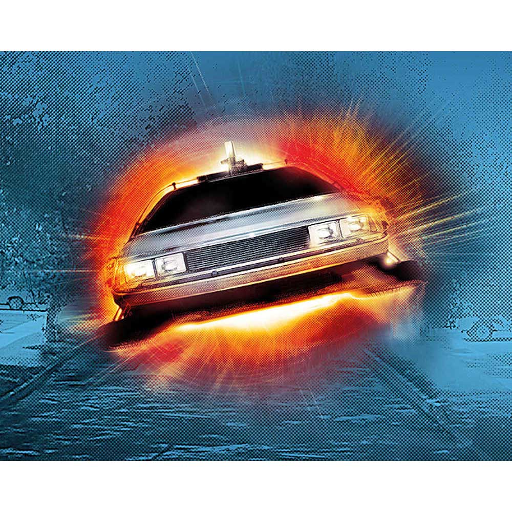 BACK TO THE FUTURE - (劇場公開 40周年 ) - Delorean /キャンバス・プリント木枠（40×50×3.8cm）