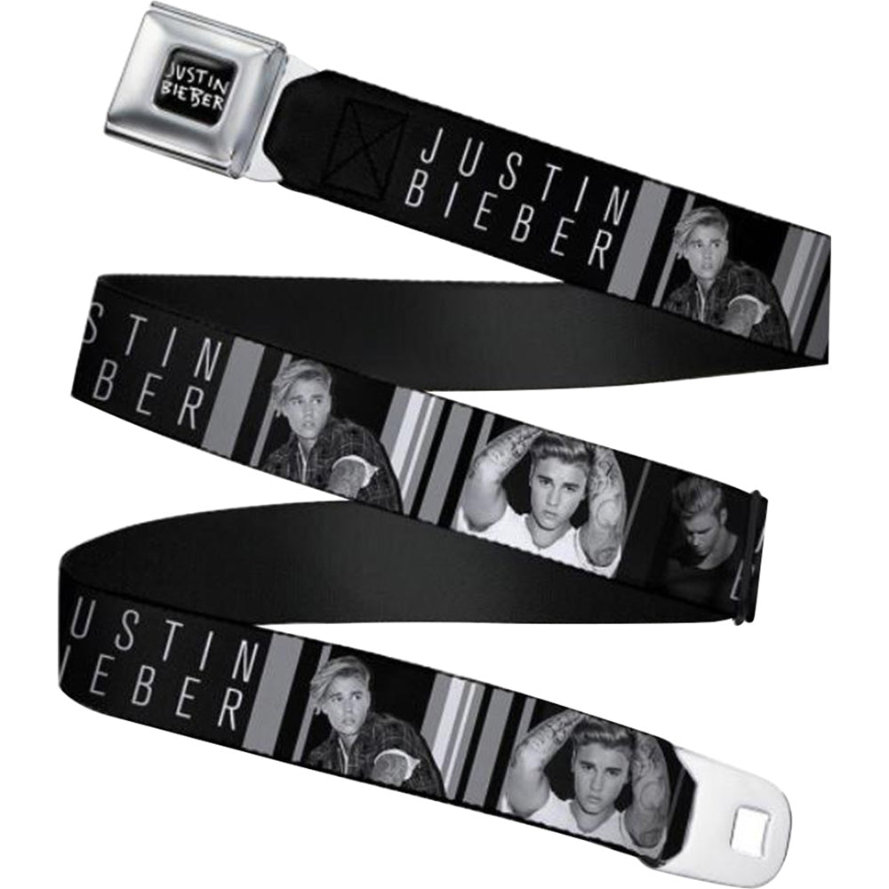 JUSTIN BIEBER - Seatbelt Belts / 3-POSES / COLOR BLACK