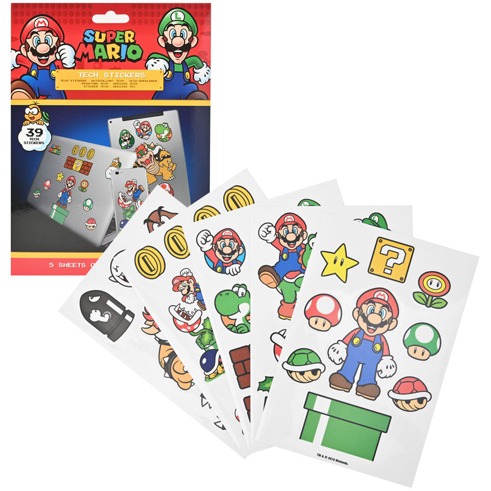 SUPER MARIO - (40周年 ) - Mushroom Kingdom Tech Sticker（39種類）