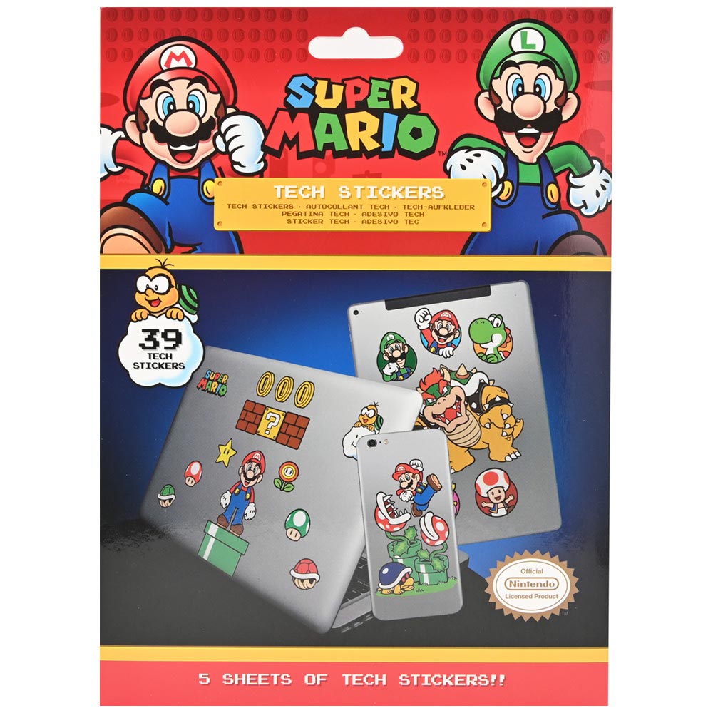 
                  
                    SUPER MARIO スーパーマリオ (40周年 ) - Mushroom Kingdom Tech Sticker（39種類） / ステッカー
                  
                