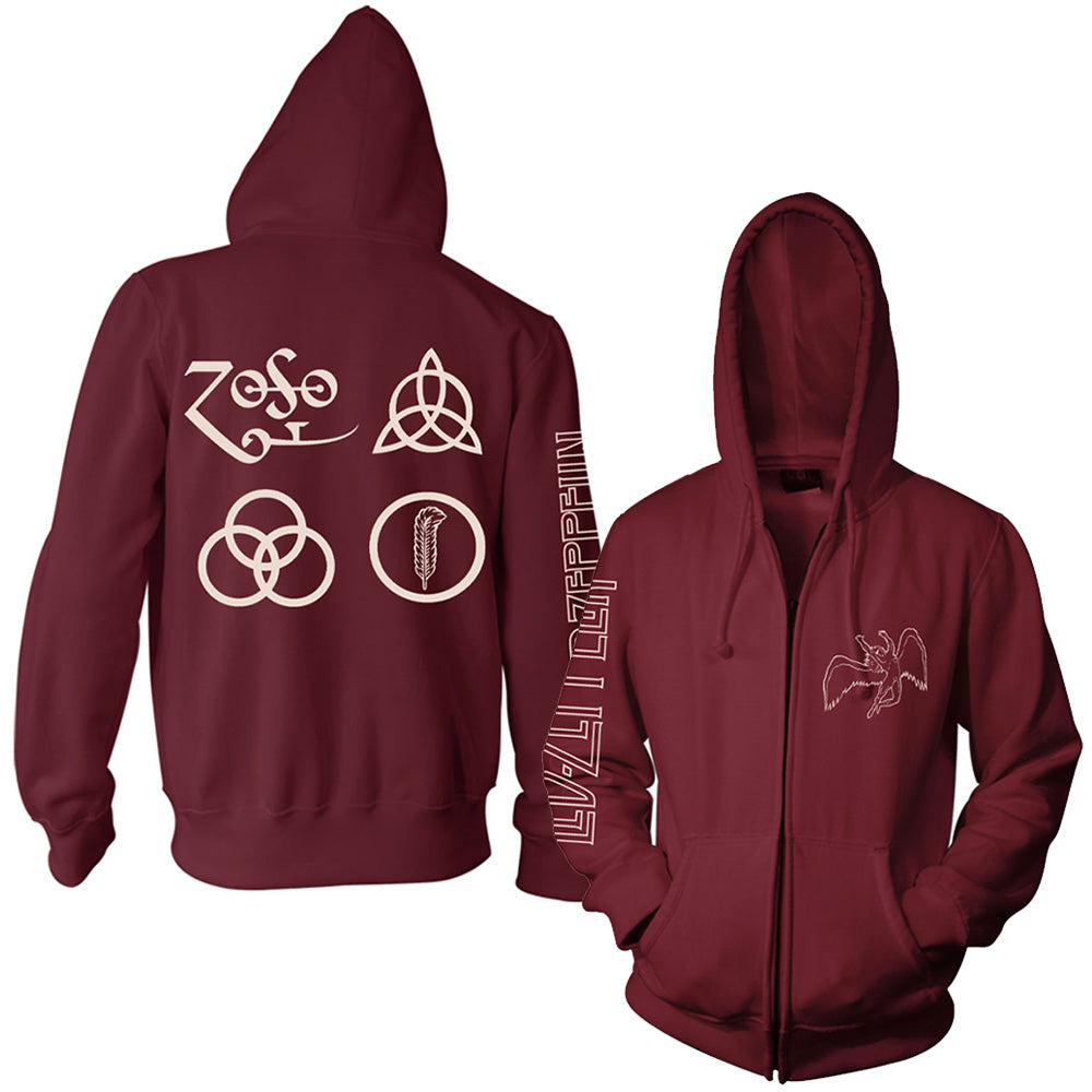 LED ZEPPELIN - (公式 映画公開 記念 ) - Symbols / ジップ / バックプリント・アームプリントあり