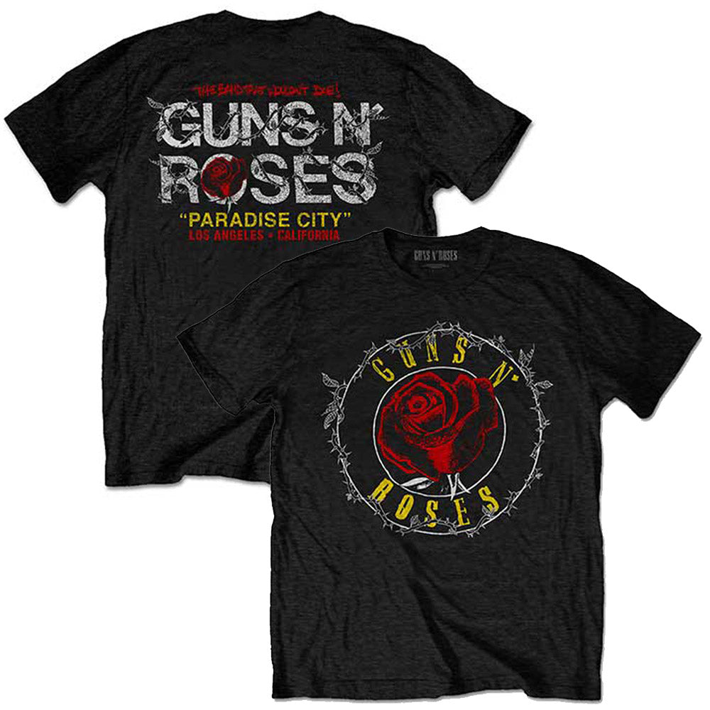 GUNS N ROSES - (結成 40周年 ) - Rose Circle Paradise City / バックプリントあり