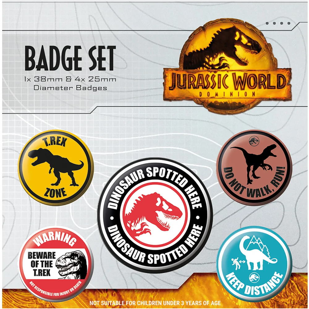 JURASSIC WORLD - (公開 10周年 ) - Dominion (Warning Signs) 5個セット