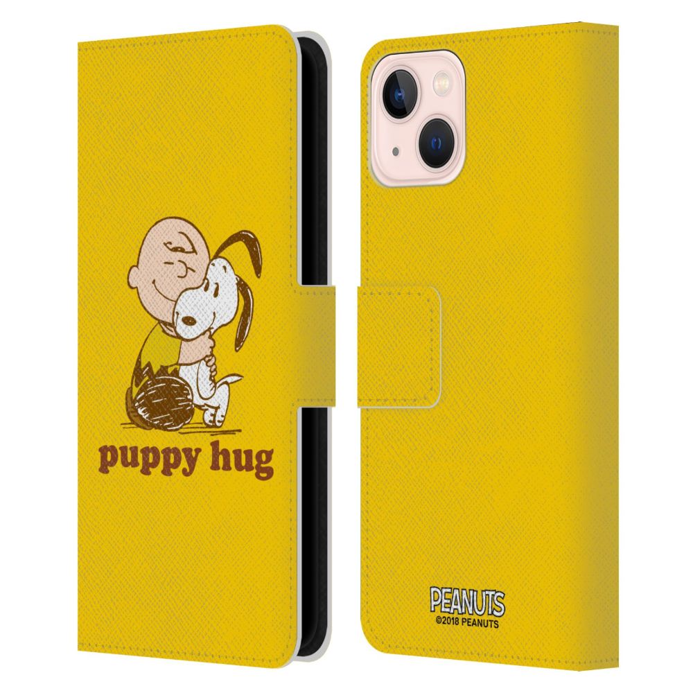 PEANUTS - (コミック誕生 75周年 ) - Charlie Puppy Hug レザー手帳型
