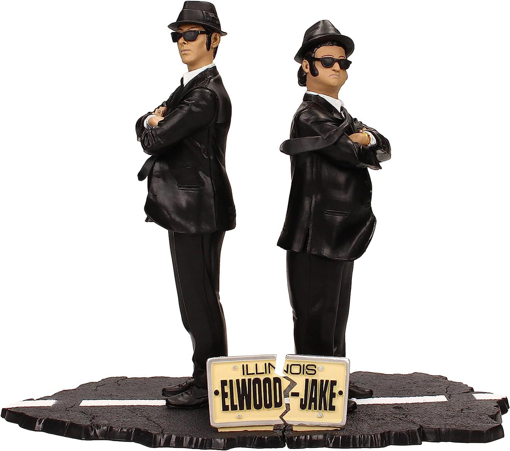 BLUES BROTHERS - (公開 45周年 ) - Jake and Elwood 7-Inch Movie Icons Statue Set