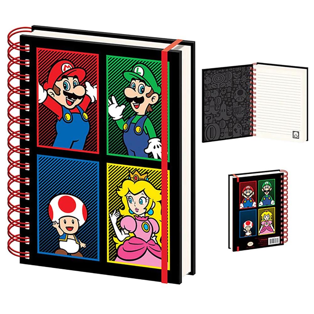 SUPER MARIO - (40周年 ) - 4 Colour / A5 Wiro Notebook