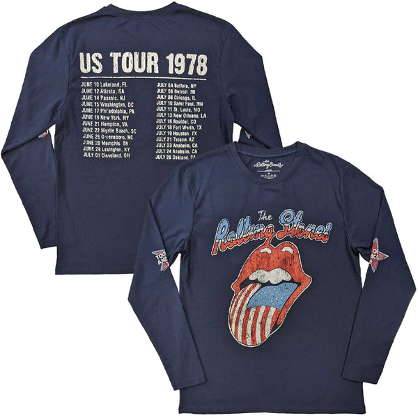 ROLLING STONES ローリングストーンズ (ブライアンジョーンズ追悼55周年 ) - US Tour '78 / バックプリントあり /  長袖 / Sleeve Print / Tシャツ / メンズ 【公式 / オフィシャル】 – PGS wholesale