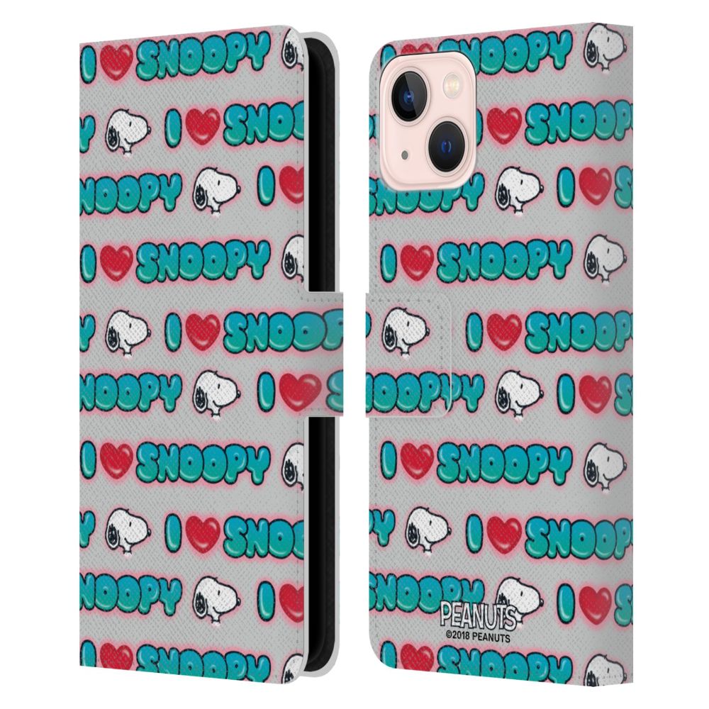 PEANUTS - (コミック誕生 75周年 ) - I Love Pattern レザー手帳型