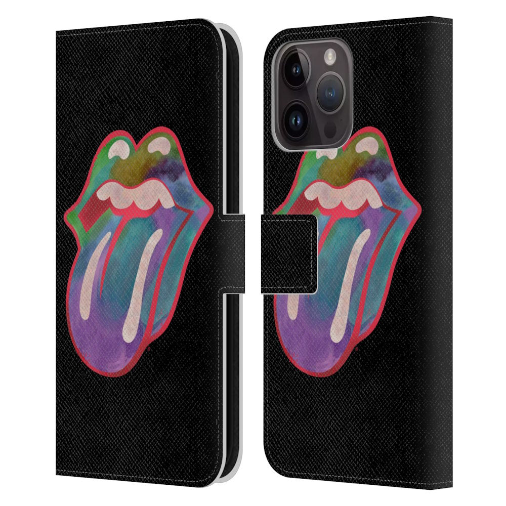 ROLLING STONES - (来日 35周年 記念 ) - Watercolour Tongue レザー手帳型