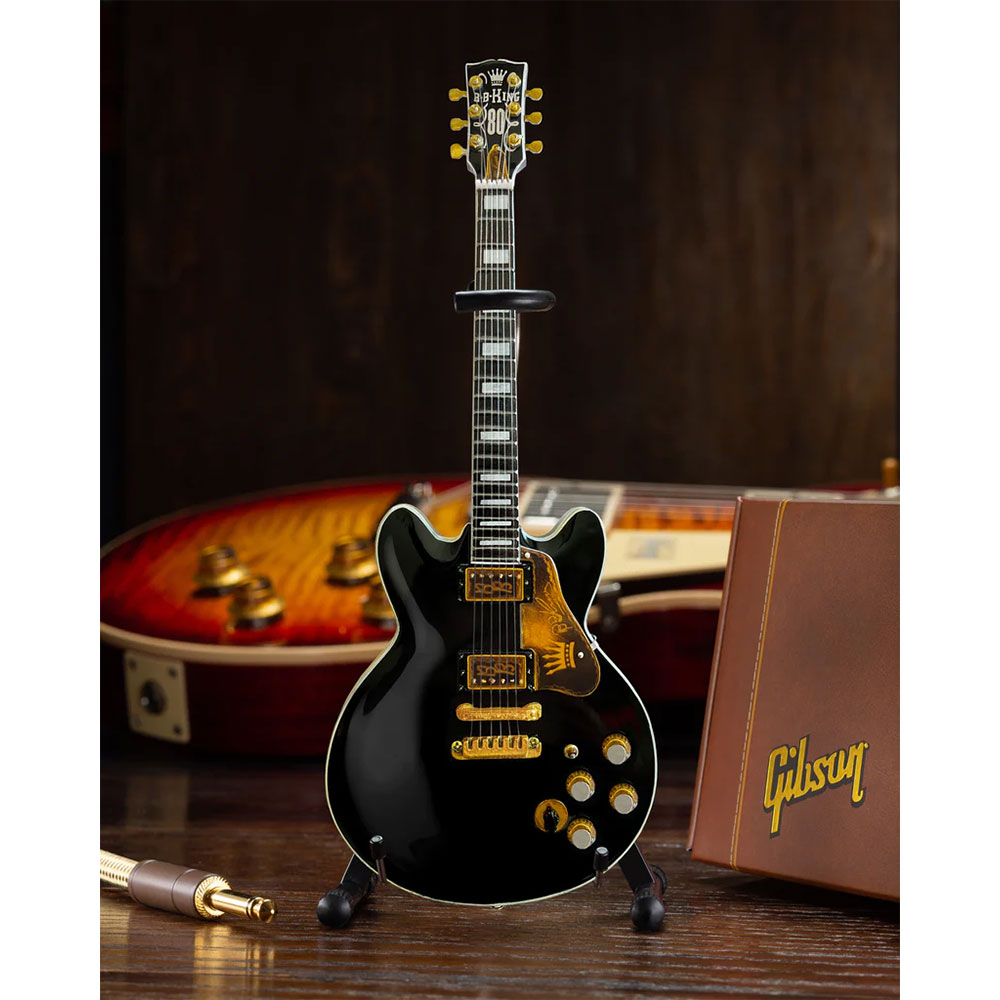 
                  
                    B.B.KING ビービーキング (生誕 100年 ) - Gibson ES-345 80th Birthday Lucille Miniature Guitar Model / ミニチュア楽器
                  
                