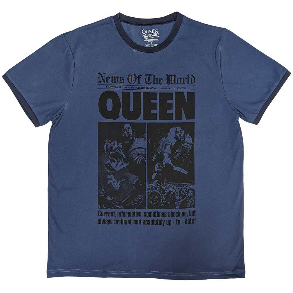 QUEEN - (初来日50周年 ) - News of the World 40th Front Page / 半袖ラグラン / リンガー