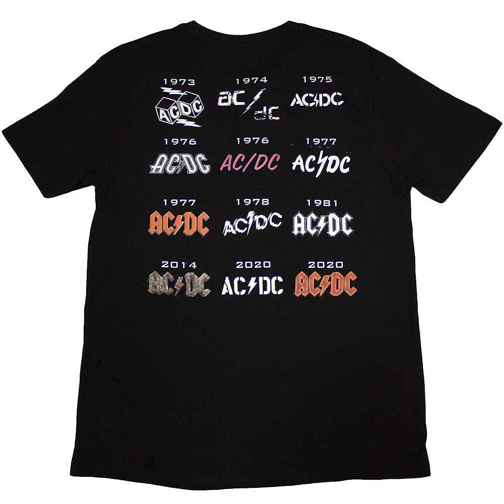 
                  
                    AC/DC エーシーディーシー (デビュー50周年 ) - Logo History / バックプリントあり / Tシャツ / メンズ
                  
                