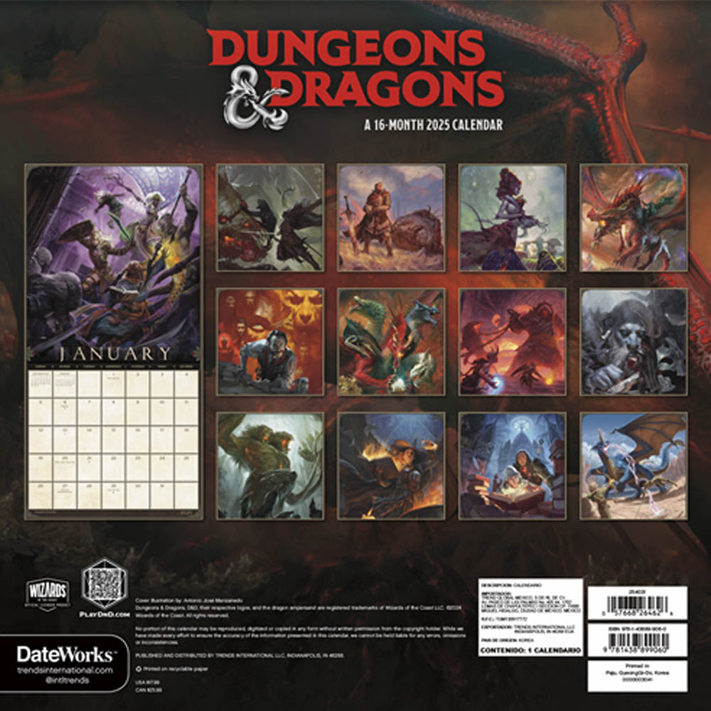 
                  
                    DUNGEONS & DRAGONS ダンジョンズ&ドラゴンズ - CALENDAR 2025 / カレンダー・ダイアリー
                  
                