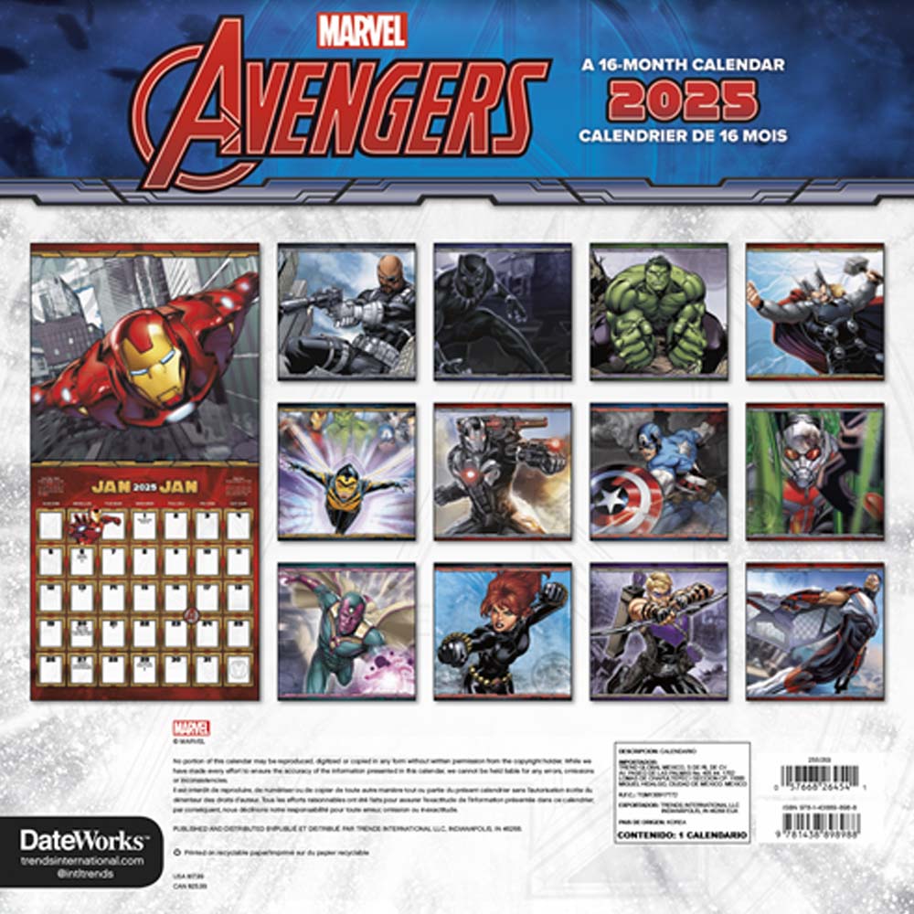 
                  
                    AVENGERS アベンジャーズ (2025年 新作 公開予定 ) - CALENDAR 2025 / カレンダー・ダイアリー
                  
                