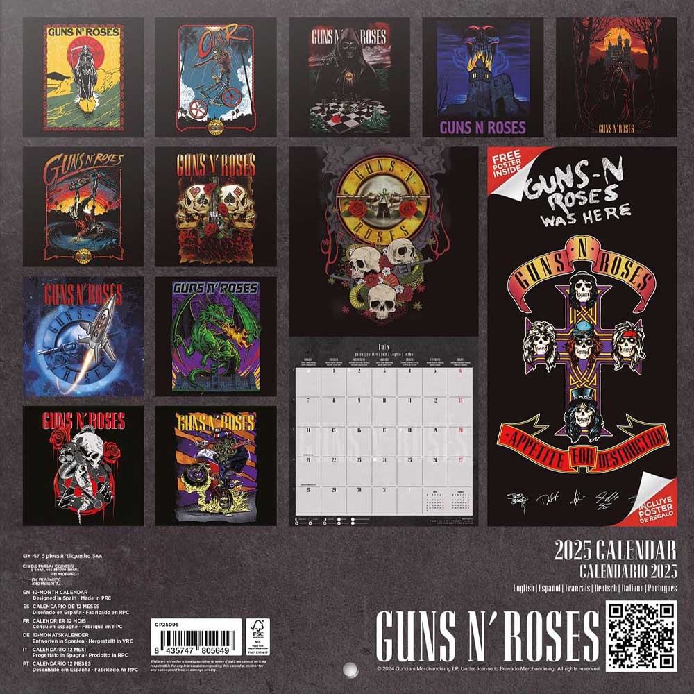 
                  
                    GUNS N ROSES ガンズアンドローゼズ - 2025 SQUARE CALENDAR / カレンダー・ダイアリー
                  
                