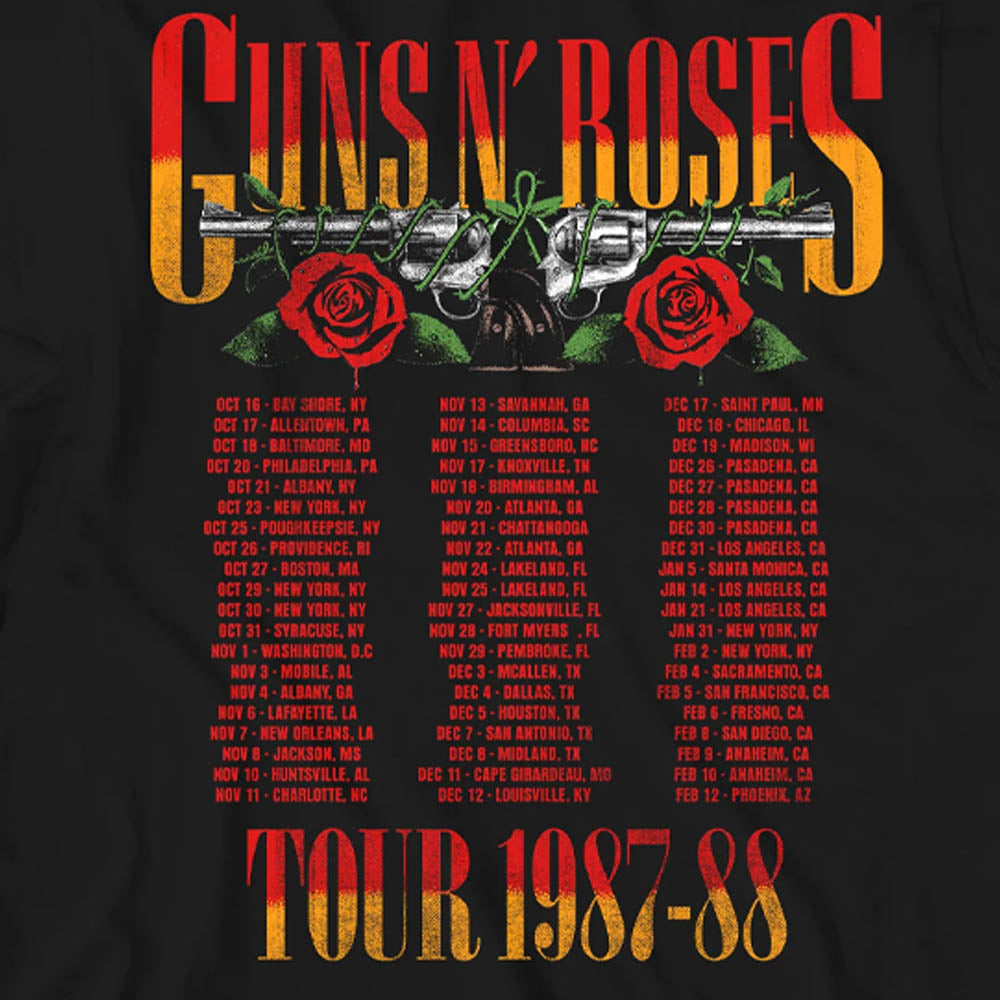 
                  
                    GUNS N ROSES ガンズアンドローゼズ (結成 40周年 ) - 1987-88 TOUR / バックプリントあり / Tシャツ / メンズ
                  
                