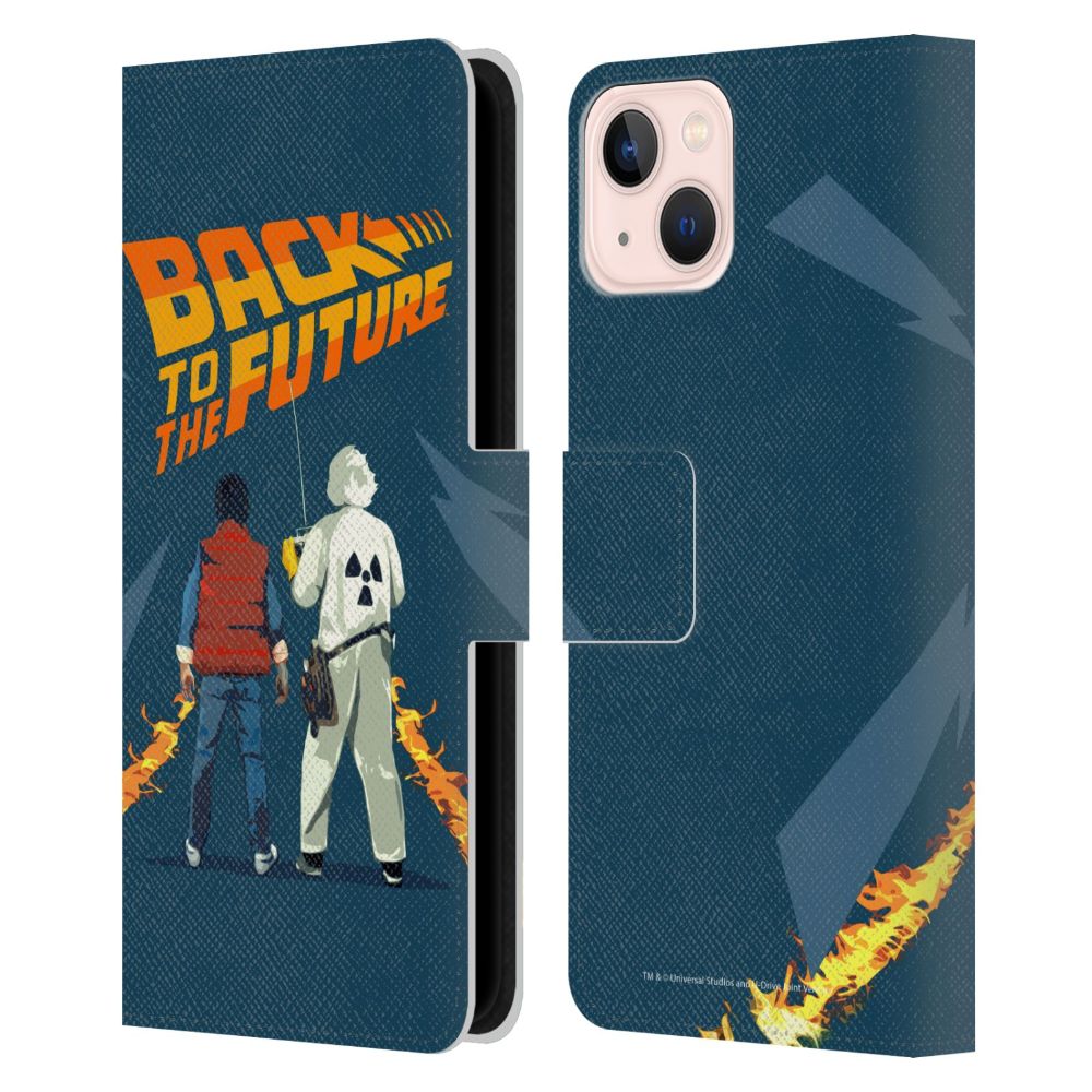 BACK TO THE FUTURE - (劇場公開 40周年 ) - Dr. Brown And Marty レザー手帳型
