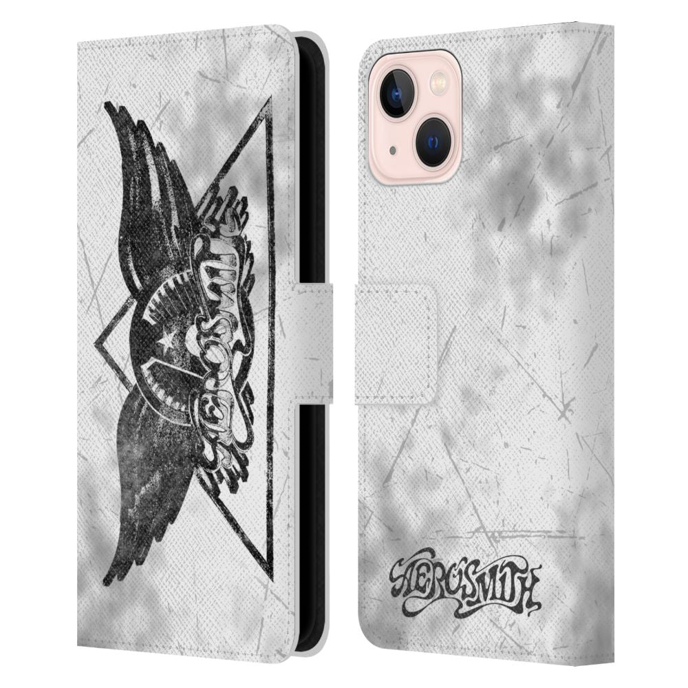 AEROSMITH - (結成 55周年 ) - Black And White / Triangle Winged Logo レザー手帳型