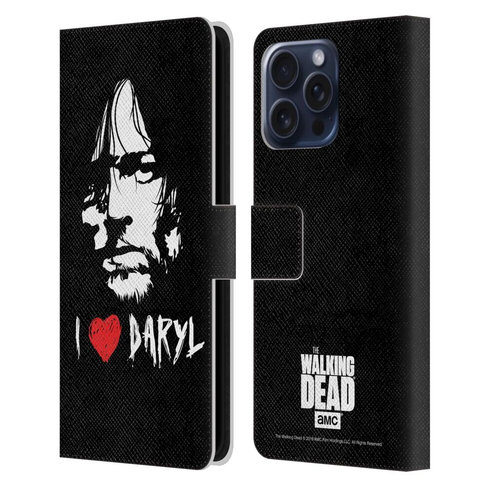 WALKING DEAD - Typography / Love Daryl Face レザー手帳型