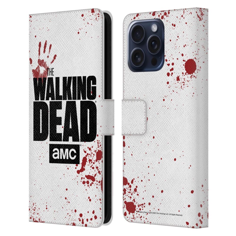 WALKING DEAD - Logo / White レザー手帳型